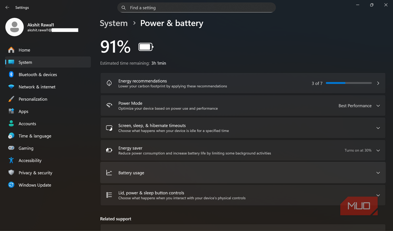 Power Mode on Windows