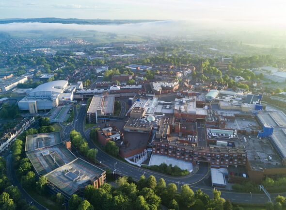 Redditch town centre, UK.