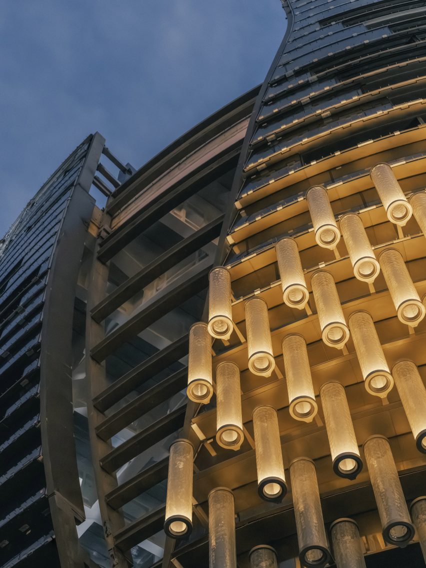 Glass tubes on Chinese museum