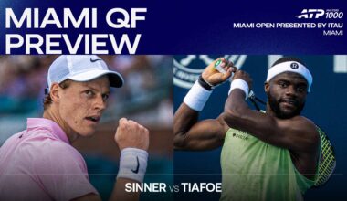 Jannik Sinner and Frances Tiafoe will meet on Thursday in Miami.