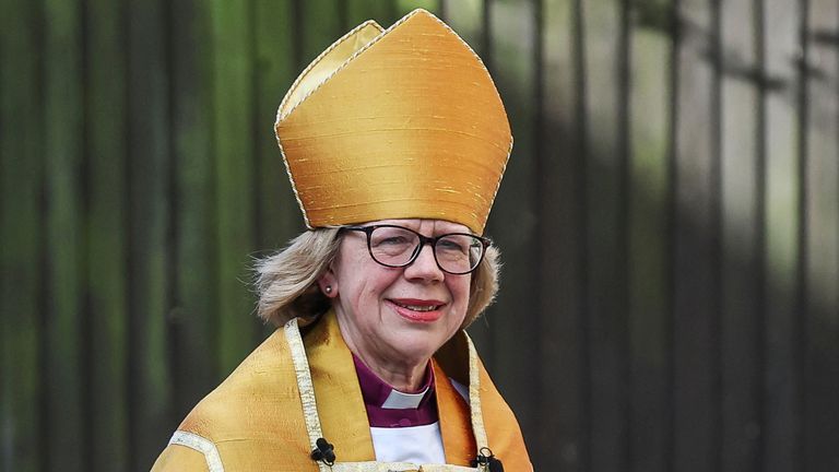 Sarah Mullally arriving at the service. Pic: Reuters