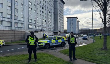 Police on the scene in Calder