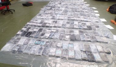 Shrink-wrapped bags of cocaine seized by Border Force officers. Pic: NCA