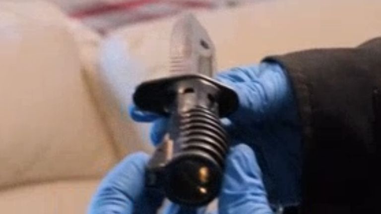 A bayonet was seized by Hampshire officers