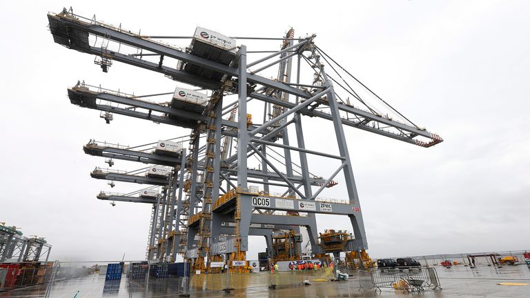 The drugs were found at London Gateway Port. Pic: Reuters