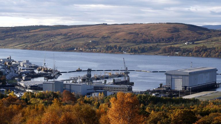 HM Naval Base Clyde. Pic: PA