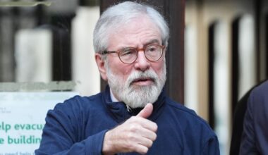 Former Sinn Fein president Gerry Adams arriving at the Royal Courts of Justice yesterday. Pic: PA