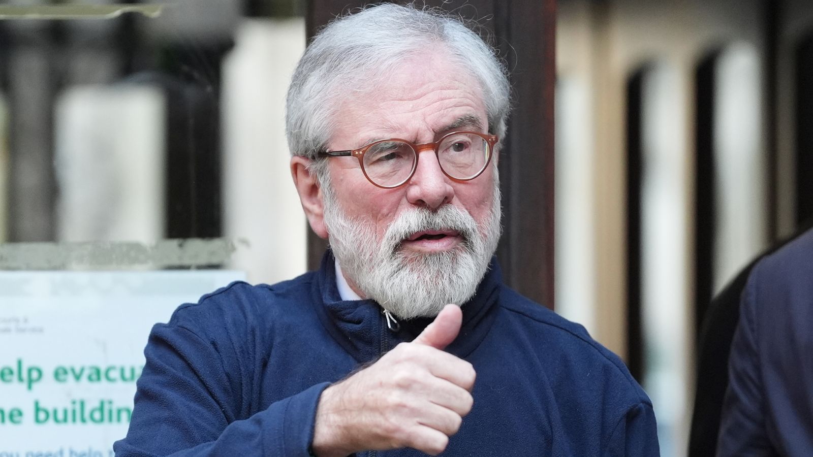 Former Sinn Fein president Gerry Adams arriving at the Royal Courts of Justice yesterday. Pic: PA