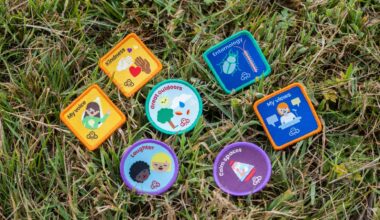 Girlguiding badges. Pic: PA