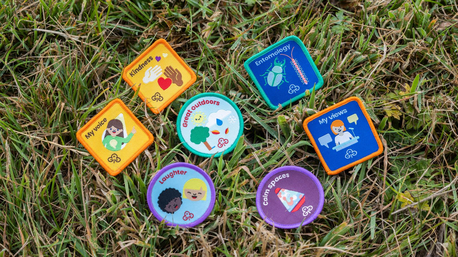 Girlguiding badges. Pic: PA