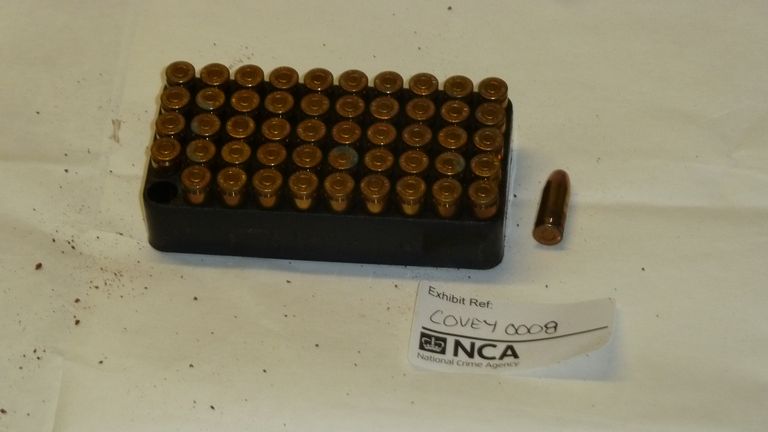 Ammunition seized by Border Force officers. Pic: NCA