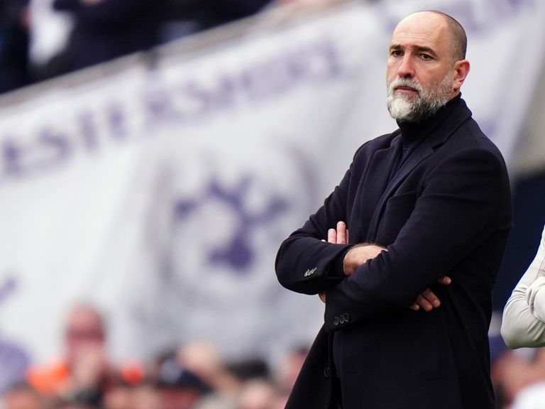 Igor Tudor during the clash with Nottingham Forest. Pic: PA