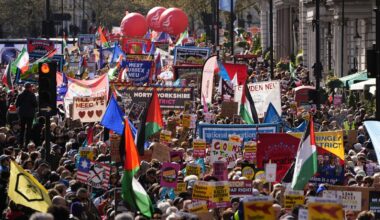 The Together Alliance march in London. Pic: PA
