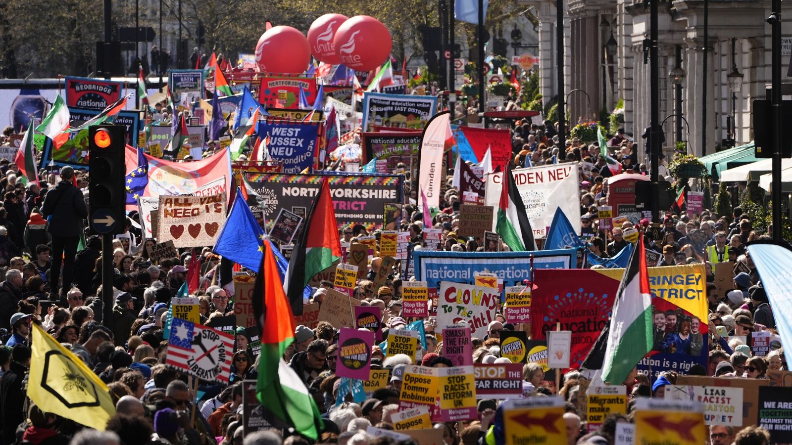 The Together Alliance march in London. Pic: PA
