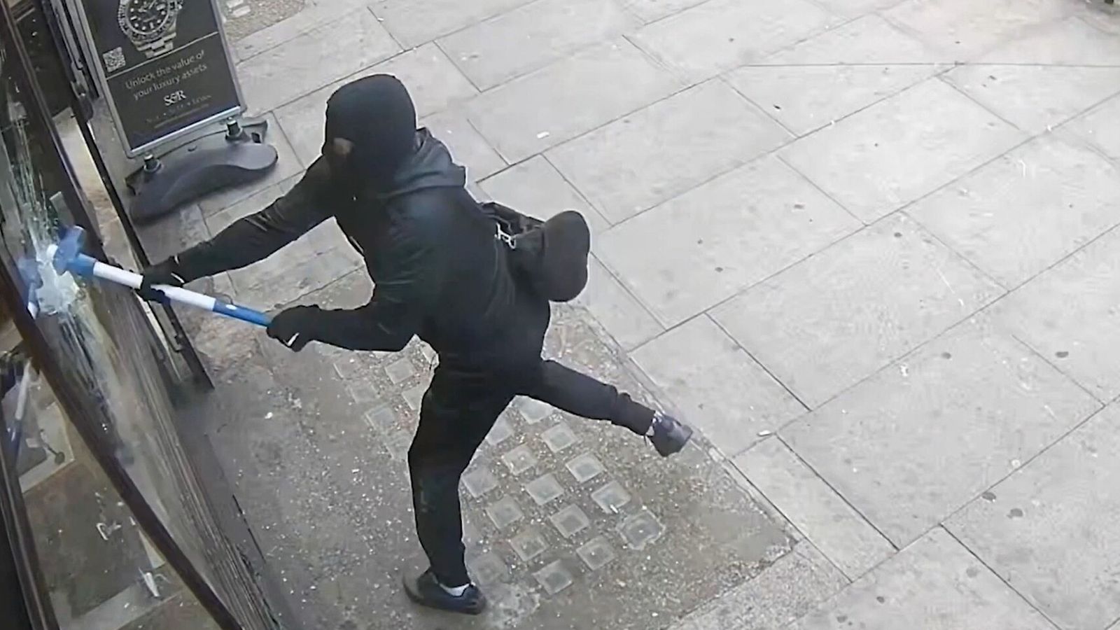 CCTV of one of the robberies. Pic: Metropolitan Police/PA