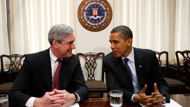 Robert Mueller, pictured in 2009, also served under Barack Obama's presidency. File pic: Reuters
