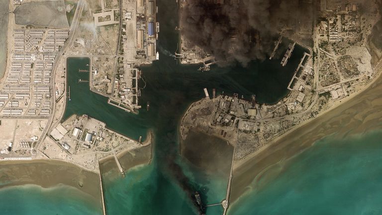 Bandar Abbas military harbour on 2 March. Source: Planet Labs PBC