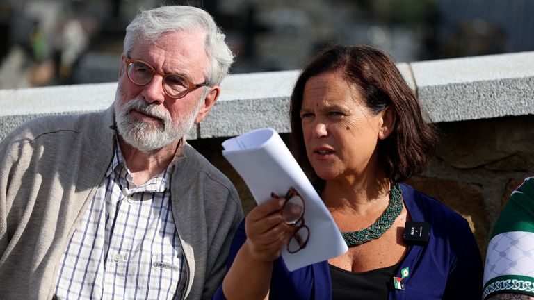 Current Sinn Fein President Mary Lou McDonald took over from Gerry Adams in 2018. Pic: Reuters