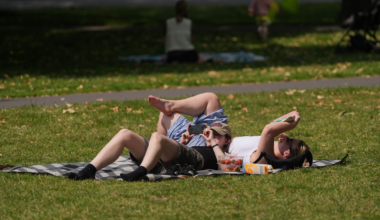 People enjoying the spring sunshine in Greenwich Park, London. File pic: PA