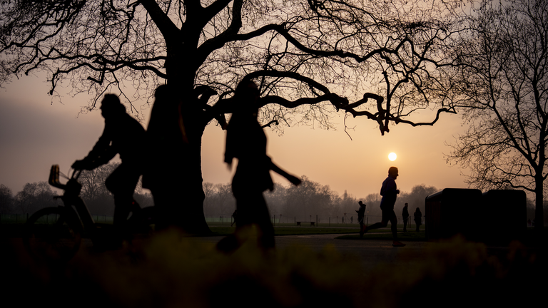 Hyde Park, central London. Pic: PA