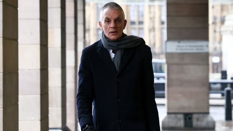 Outgoing Director General of the BBC Tim Davie walks outside Portcullis House. File pic: Reuters