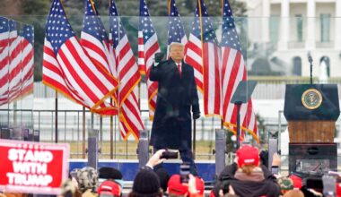 Donald Trump during a rally to contest the certification of the 2020 US presidential election on January 6 2021. File pic: Reuters