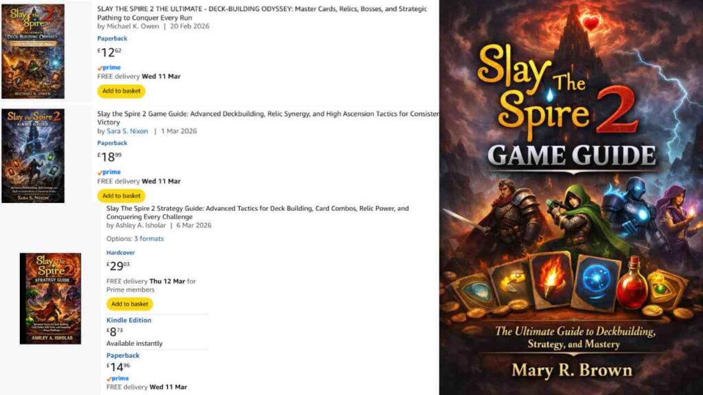 AI generated Slay the Spire 2 books available on Amazon 