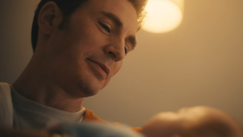 Steve Rogers holding his baby in the teaser trailer for Avengers: Doomsday