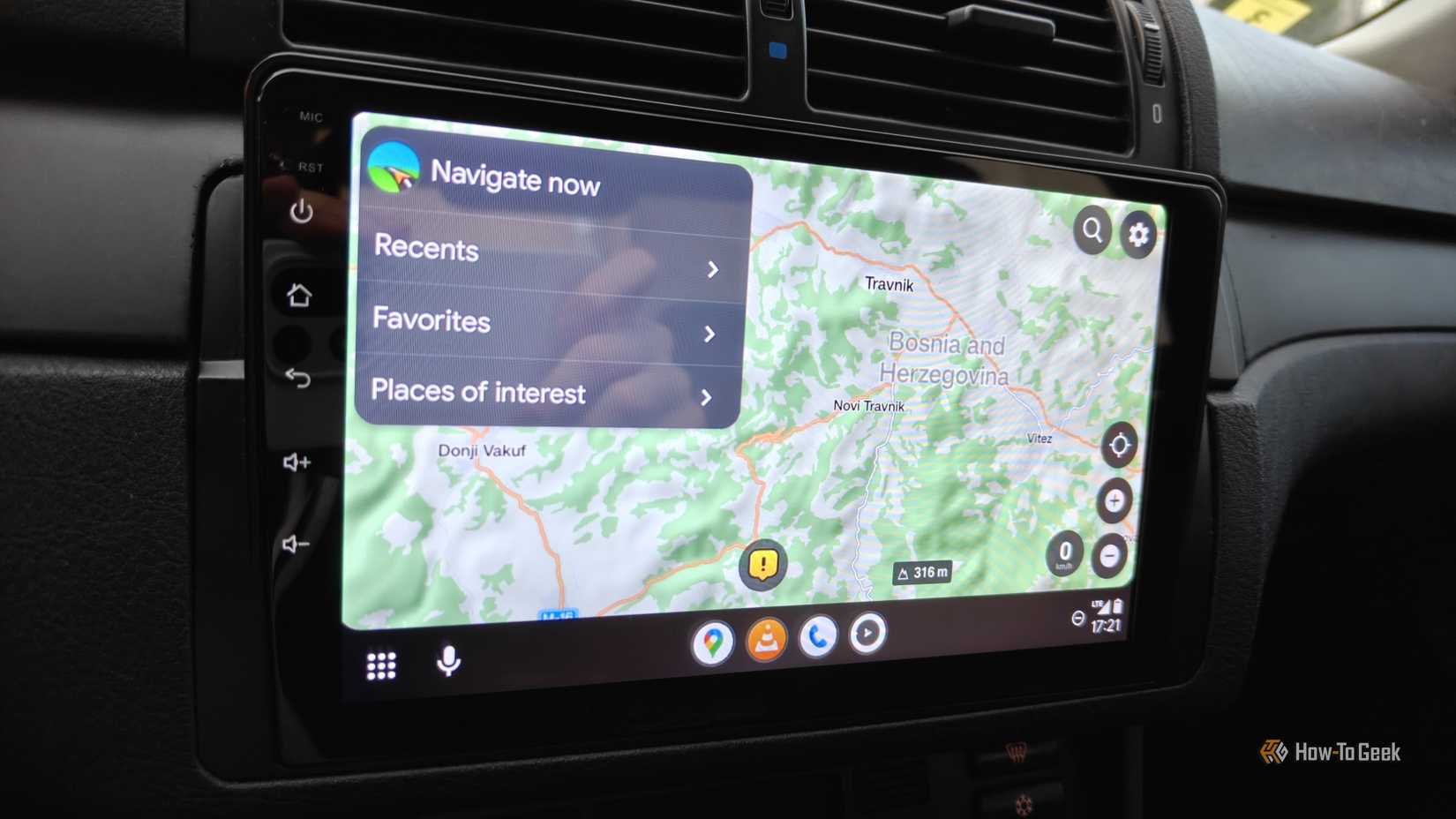 Sygic running on Android Auto.