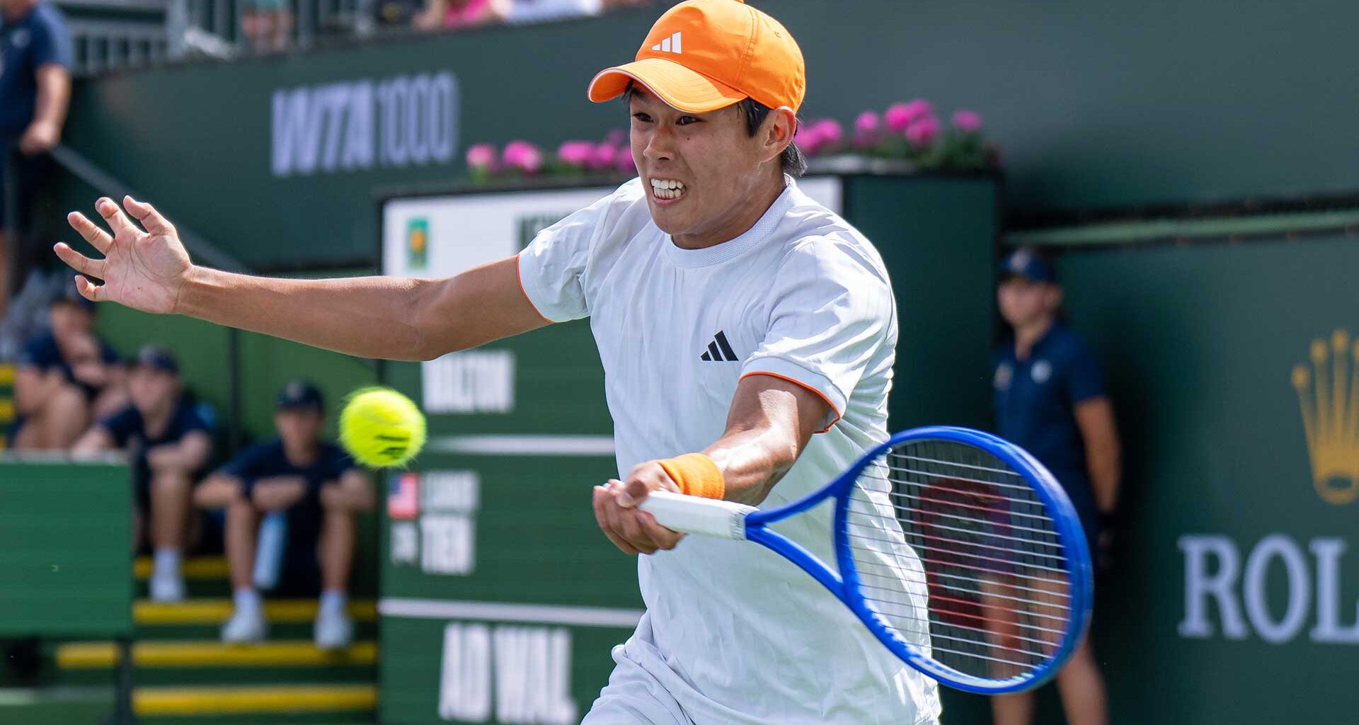 Learner Tien defeats Adam Walton on Friday in Indian Wells.