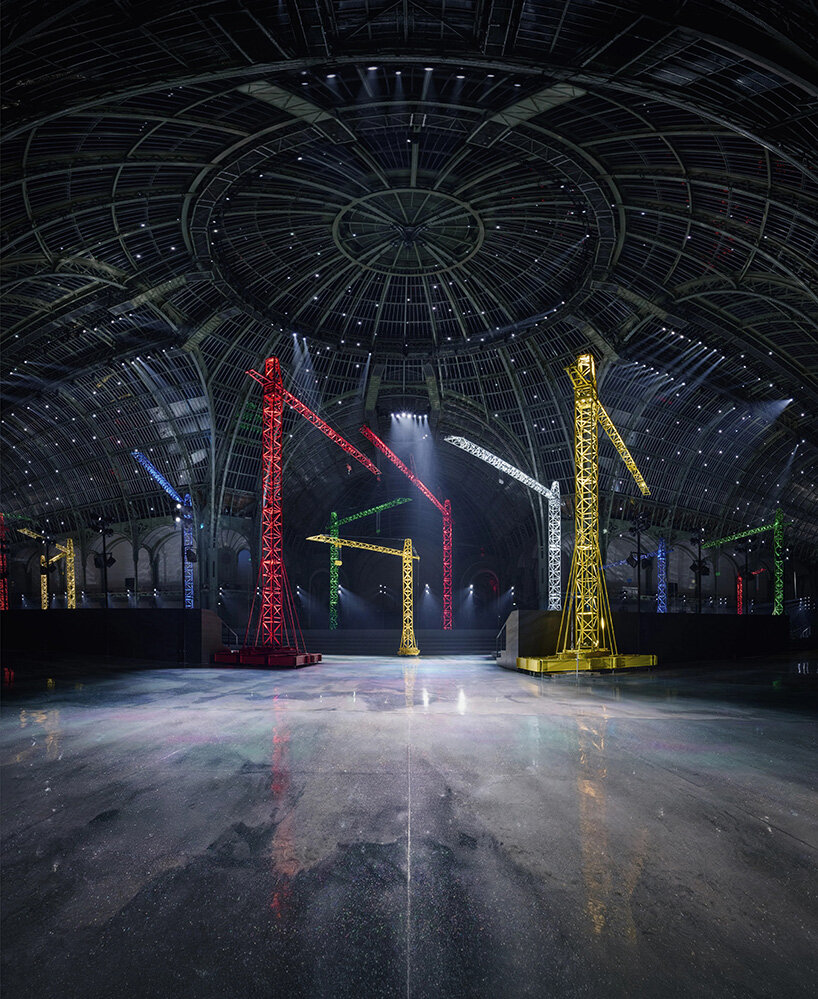 towering cranes turn the grand palais into construction site for chanel FW26 runway - 1
