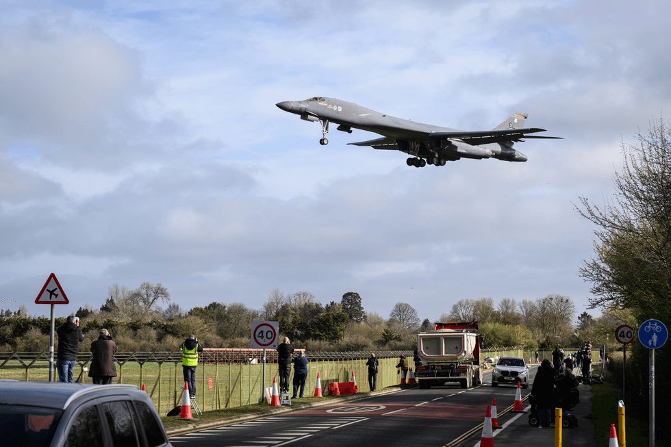 Traffic cones near RAF Fairford