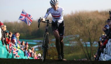 Helen Wyman of Great Britain finished eighth at the UCI Cyclocross World Cup in 2014 at Milton Keynes, England