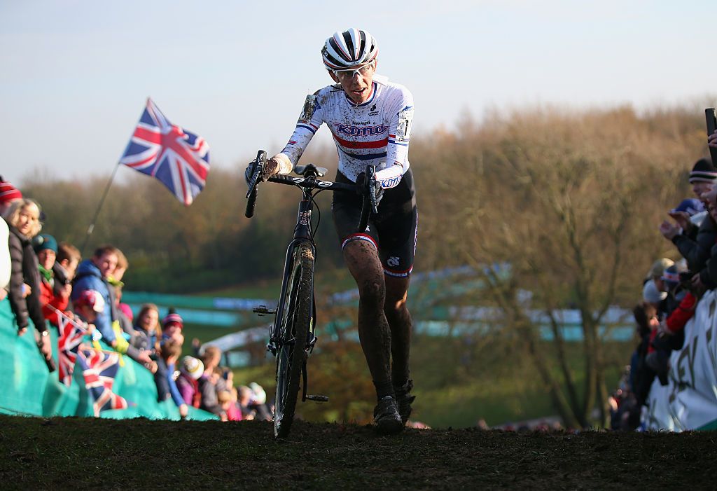 Helen Wyman of Great Britain finished eighth at the UCI Cyclocross World Cup in 2014 at Milton Keynes, England