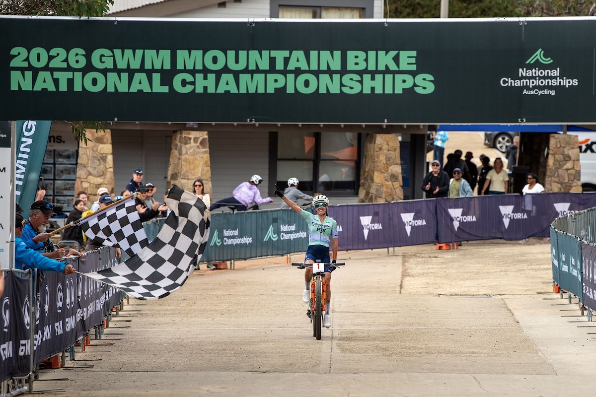 Rebecca Henderson takes victory in the XCO at the 2026 GWM Mountain Bike National Championships