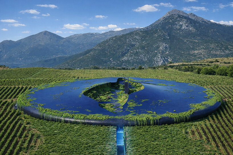 UFO-like winery by 314 architecture studio appears half buried in greek vineyards - 5