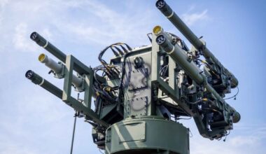 Ukrainian air defense system preparing to intercept drones using AI guided autonomous technology