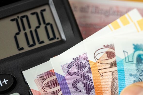 United Kingdom finances 2026. Business concept. Calculator and British pounds, Date 2026. Financial forecast in the new year. In 2026. UK money. Close United Kingdom finances 2026. Business concept. Calculator and British pounds, Date 2026. Financial forecast in the new year. In 2026. UK money. Close