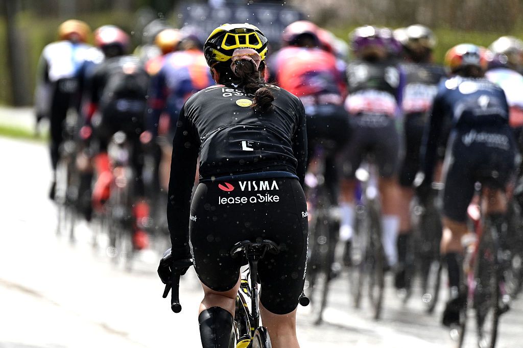 BRUGES, BELGIUM - MARCH 26: Margaux Vigie of France and Team Visma