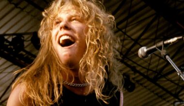 James Hetfield of Metallica onstage in 1984