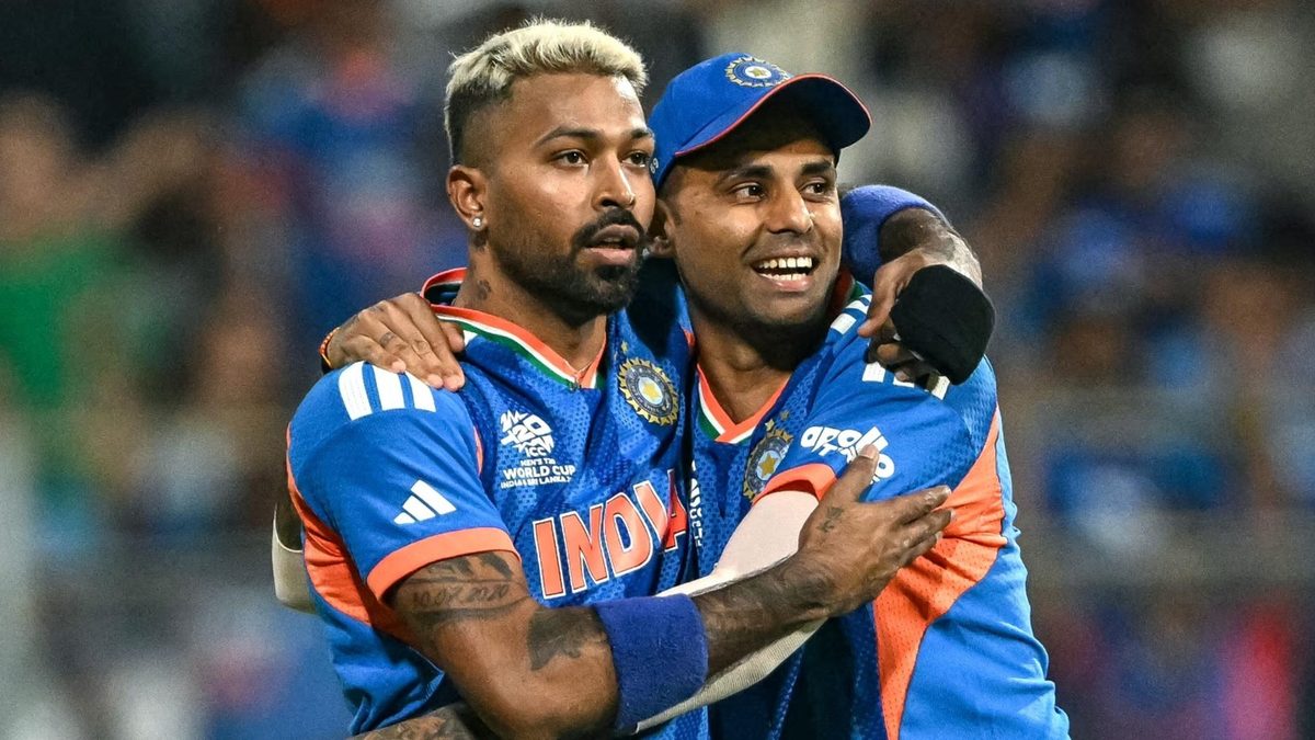 Hardik Pandya and Suryakumar Yadav during the 2026 T20 World Cup semi-final