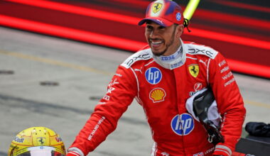 Hamilton scored his first Grand Prix podium with Ferrari in China