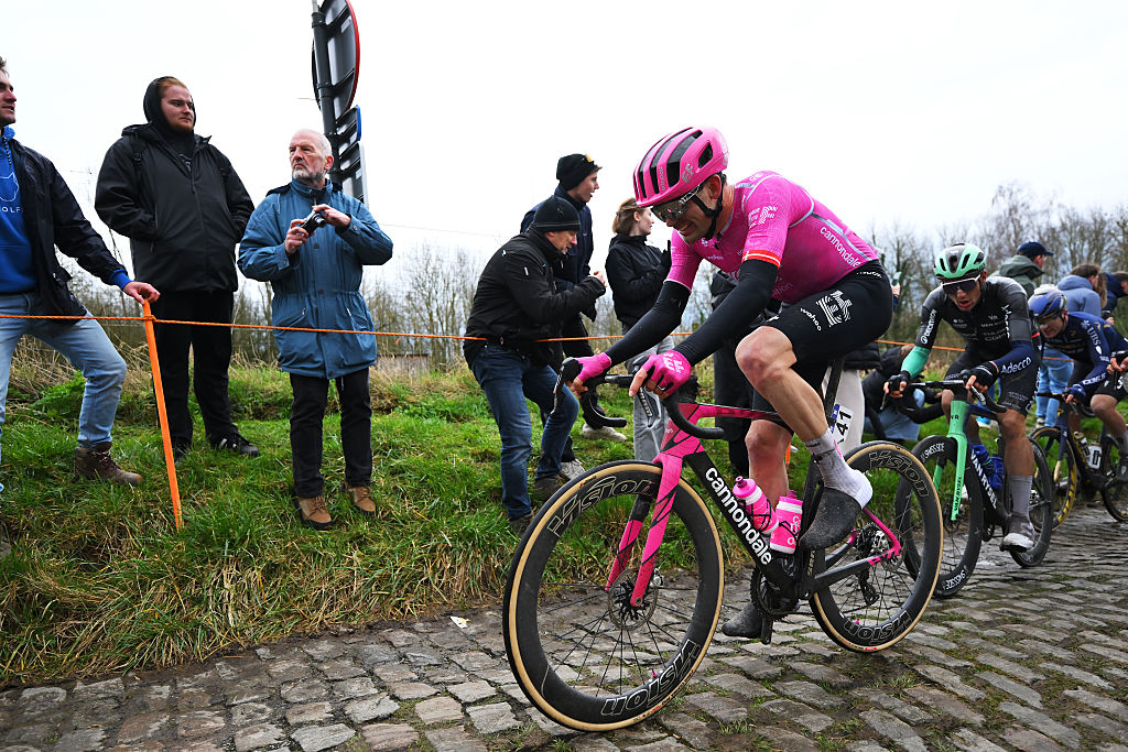 2026 Omloop Het Nieuwsblad: Kasper Asgreen during the race