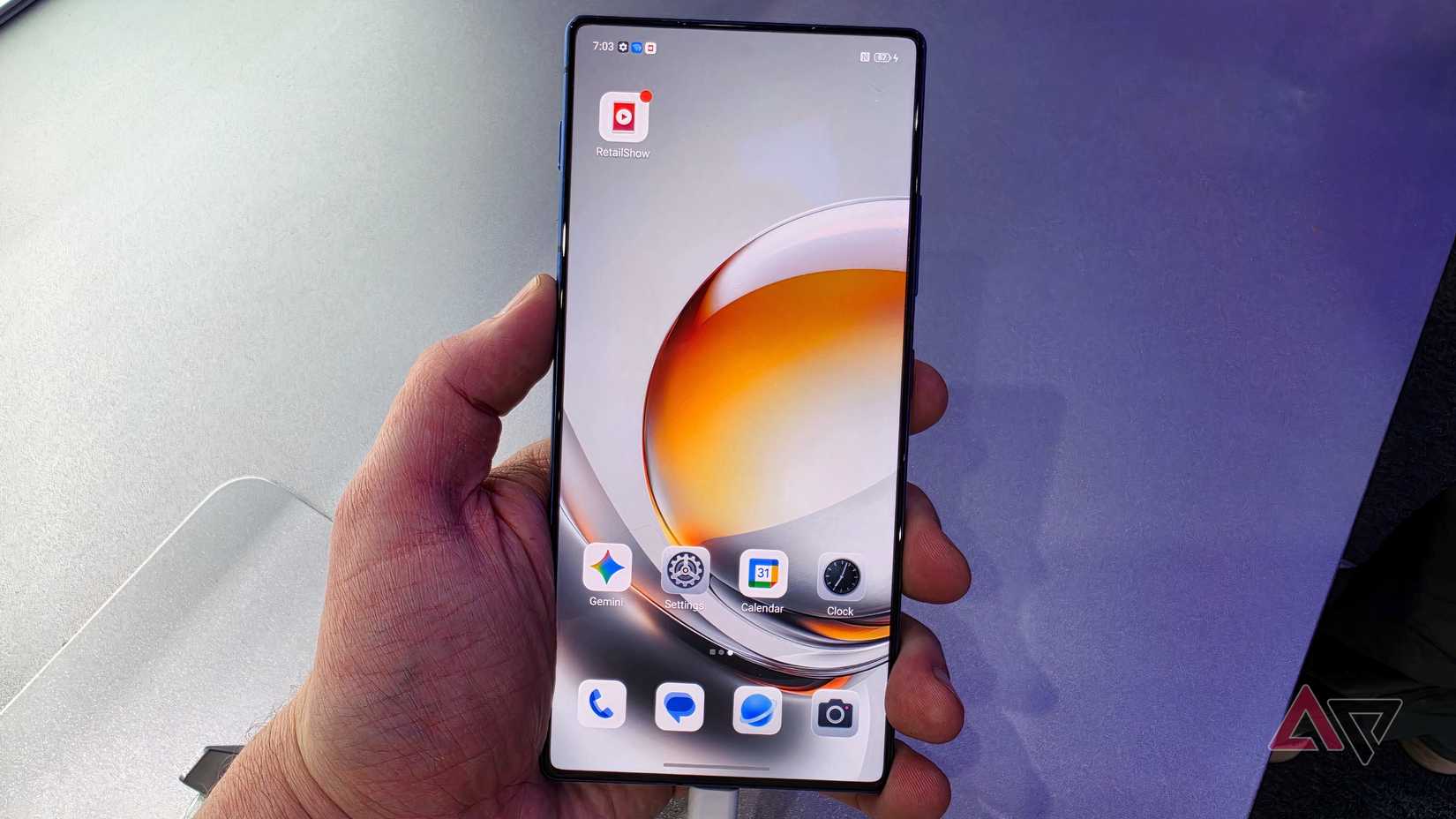 The ZTE Nubia Z80 Ultra in its Starry Night color model.