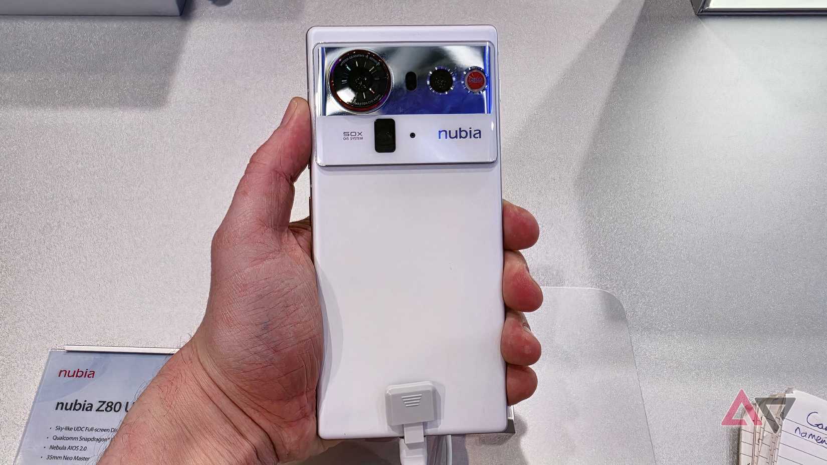 The ZTE Nubia Z80 Ultra in its white color model.