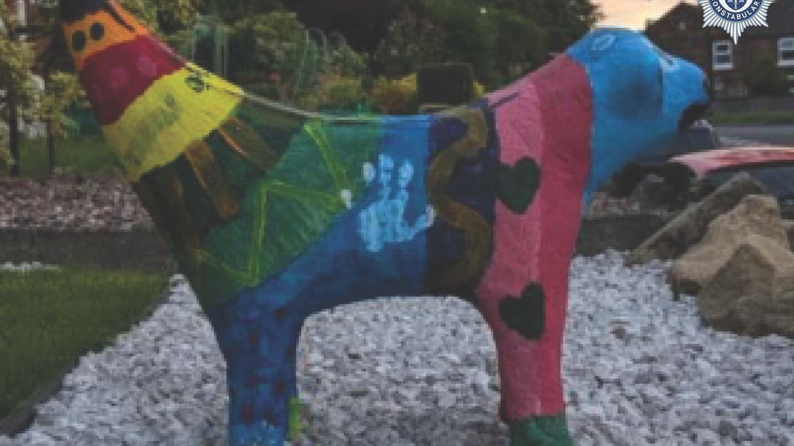 quirky sculpture stolen from garden
