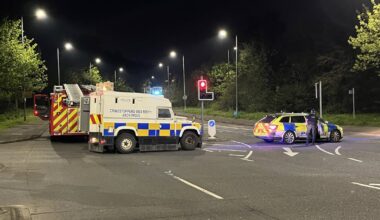 Security operation in Belfast after PSNI station incident