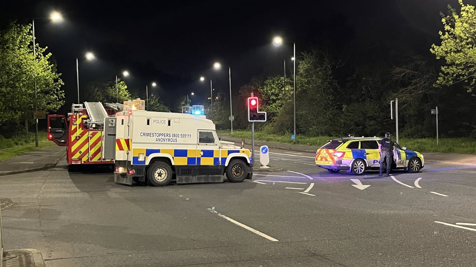 Security operation in Belfast after PSNI station incident