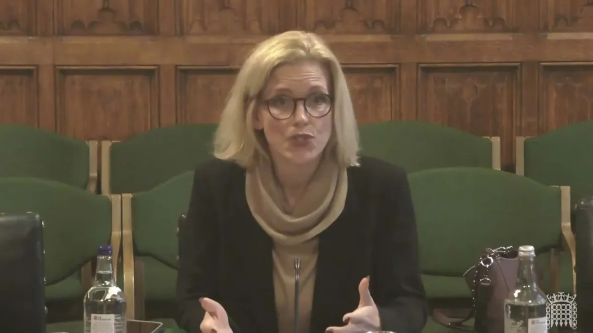 Samantha Niblett speaking at a UK Parliament debate.