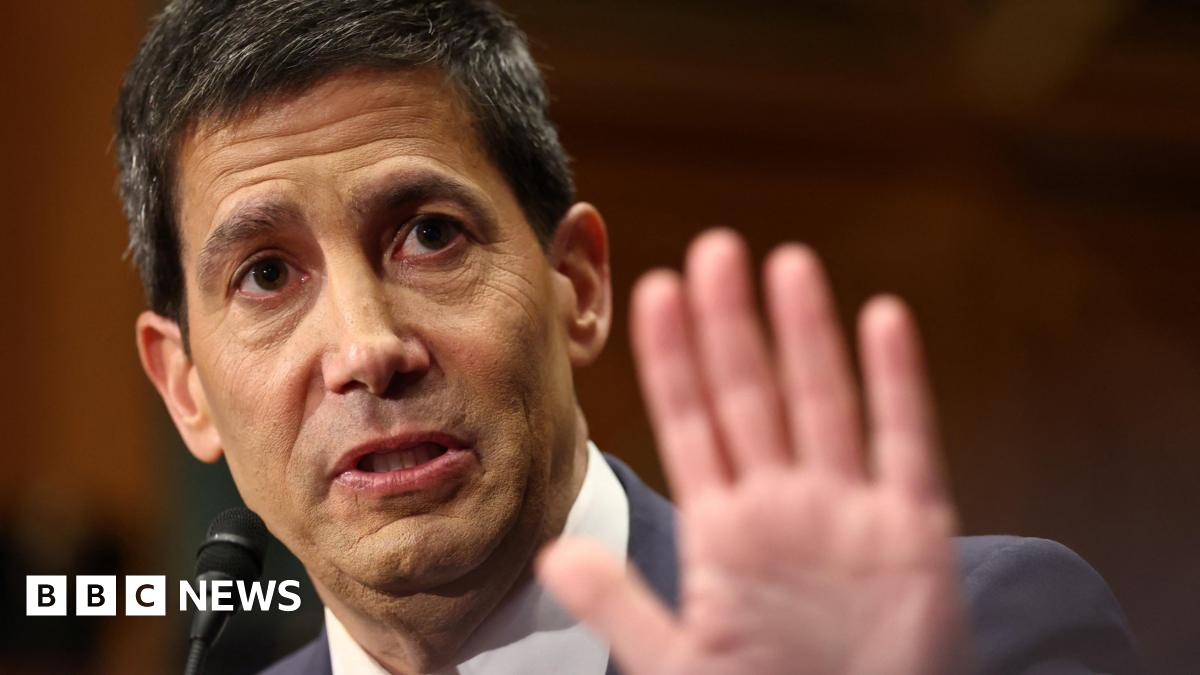 A picture of Kevin Warsh during his confirmation hearing.